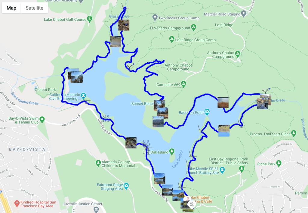 Lake Chabot Trail Map