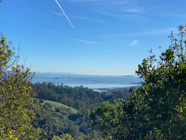 Beautiful view with a blue sky from Harry a barbier memorial park hike